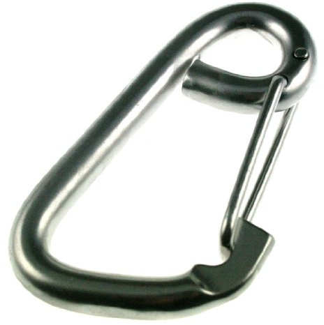 ARBO-INOX® - Karabiner - Schnapphaken - Edelstahl A4 -mit Auge - Sicherungsbügel - 12mm