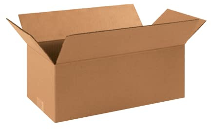 BOX USA 1686 Long Corrugated Cardboard Box 16 L x 8 W x 6 H, Kraft, For Shipping, Packing and Moving (Pack of 25)