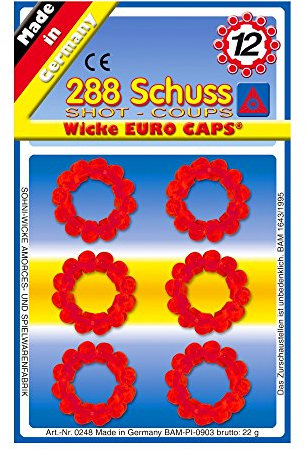 Schrödel J.G. GmbH 8030248 Spielzeug-Munition für 12-Schuss Spielzeugpistolen, 288 Schuss, Einheitsgröße