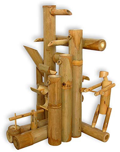 Jeu d’Eau Bambou, Fontaine, Cascade, décoration de Jardin importée de Thaïlande (12032)