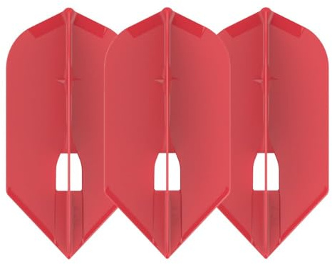 L-style L6 Slim PRO Dart Flights – Soft & Steel Tip Compatible – Red – 1 Set (3 Flights)