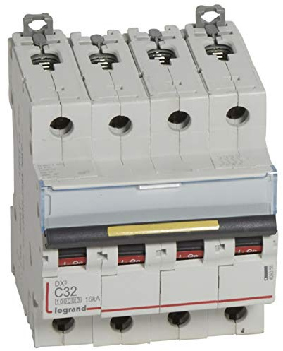 Disjoncteur DX³ 10000-16kA - 4P - 400V~ - 32A - courbe C - 4 modules