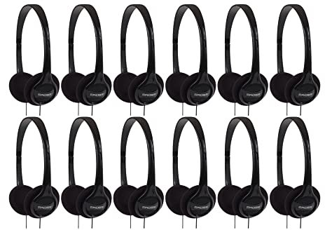 Koss portátil estéreo Auriculares de Diadema con Cable de Cable y Conector de 3,5 mm, 12 Unidades (KPH7 – 12)