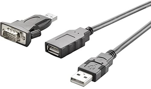Renkforce USB 2.0, Seriell Adapter [1x USB 2.0 Stecker A - 1x D-SUB-Stecker 9pol.] 1.00m vergoldete