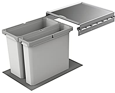 Naber Cox® Box 2T 400-1, Avfallssamlare för Källsortering, ljusgrå