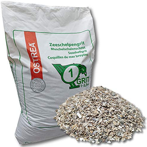 OSTREA Muschelschalengrit 1-2,5 mm 25 kg Gr 1 Muschelgrit Muschelschot Grit