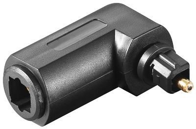 Transmedia Toslink Adattatore Angolato/Ottico/Toslink - Accoppiamento Toslink 90 gradi