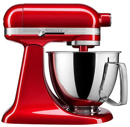 KitchenAid KSM3316XCA Artisan Mini Stand Mixers, 3.5 quart, Candy Apple Red