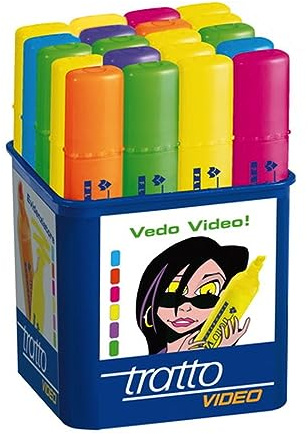Tratto - Evidenziatore Video Colori Assortiti (Pacco da 20)