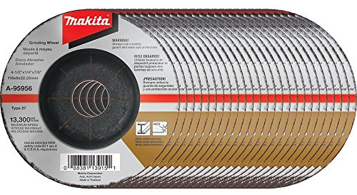 Makita A-95956-25 36 Grit INOX Grinding Wheel (Pack of 25), 4-1/2 x 1/4 x 7/8