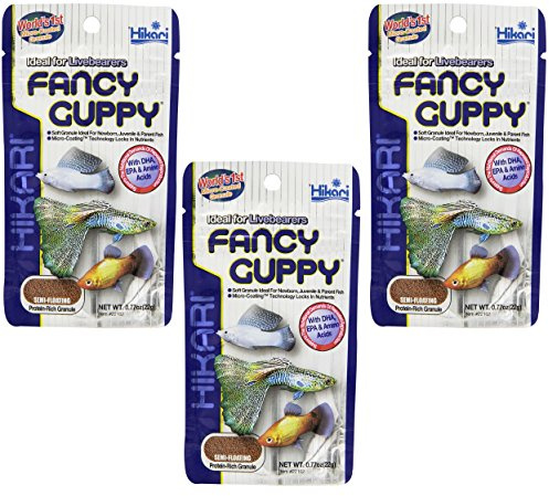 (3 Pack) Hikari Usa Tropical Fancy Guppy For Pet Health, 0.77-Ounce Each