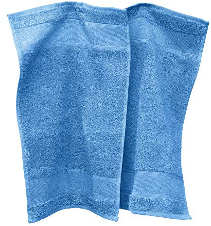 Erwin Müller Gästetuch Karlsruhe 2er- Pack 100% Baumwolle blau Größe 30x50 cm - extrem saugstark, leicht, flauschig weich, hautschmeichelnd (weitere Farben)