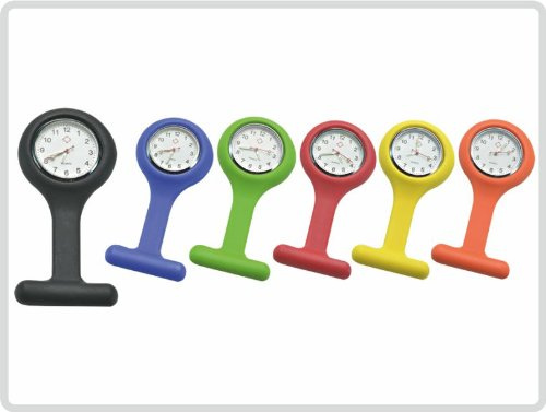 Schwestern-Uhr, Schwesternuhr Silikon, (grün)