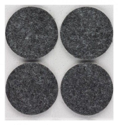 haggiy® Filzgleiter/Möbelgleiter, selbstklebend, rund, 1,7mm stark, Ø=35mm, grau (4 Stück)