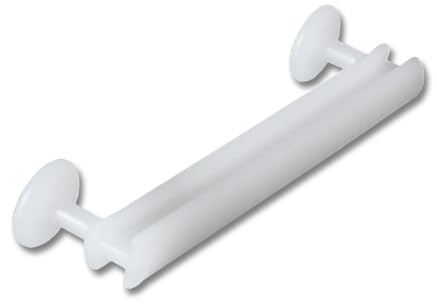 Dekohaken24 - Schlaufengleiter für Vorhänge, Gardinen, Seitenschals, Schiebegardinen mit 5cm Schlaufen, Vorhanggleiter, Schlaufenhaken (einfach, ohne Veschluss, 100 Stück)