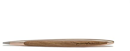 Pininfarina Cambiano Luxury Gold Ethergraf | Instrumento de Escritura Recubierta en Oro R | Diseñado y Fabricado en Italia | Cuerpo de Aluminio con Detalles en Madera de Nogal | Objeto de Lujo