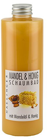 Lashuma Badezusatz Mandel - Honig, Badeschaum mit Echtem Honig und Mandelöl, Badezusatz 400 ml, Hautpflege Schaumbad