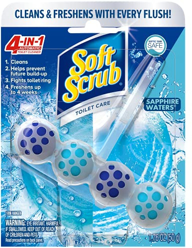 Soft Scrub 4-in-1 Toilet Care, Sapphire Waters, 50 Gram