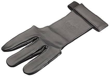 elToro Traditioneller Schießhandschuh Black LARP Bogenschießen Leder (L)
