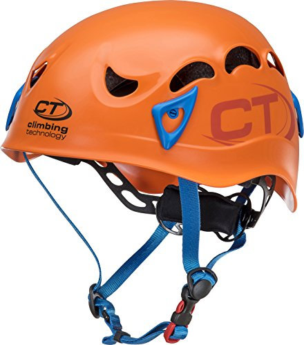 Climbing Technology Galaxy Helm, Arancio/Azzurro, Regolabile da 50-61 cm