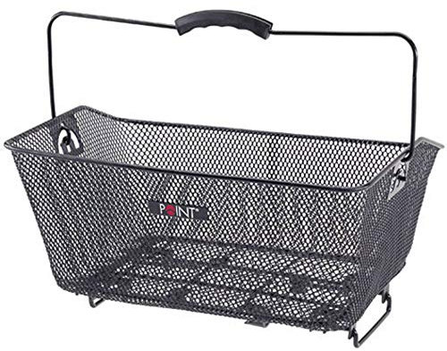 Point Hinterradkorb Ergogriff- Gepäckträgerklemmbefestigung, schwarz, 40x30x17cm, 05104500