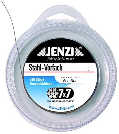 JENZI Powerflex 7x7 Super-Soft-Stahlvorfach zum Selbstbauen 15Kg 5m