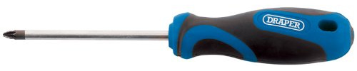 Draper N. 2 100 mm PZ TIPO Soft Grip Cacciavite | Strumento manuale | Cacciavite a croce | Cacciavite a lama in acciaio al cromo vanadio | 48928