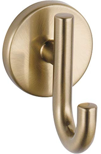 Delta Trinsic (1-Pack) Towel Hooks Champagne Bronze Single Bathroom Hooks Wall Mounted for Robes & Towels Hand Towel Hook Holder Kitchen, Bathroom Accessories