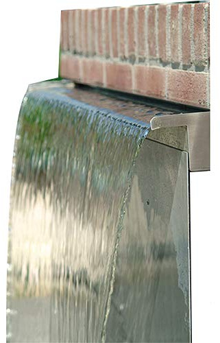 Primrose 120cm Stainless Steel Waterfall Blade Cascade (Sheer descent) Bottom Supply for Wall Water Features