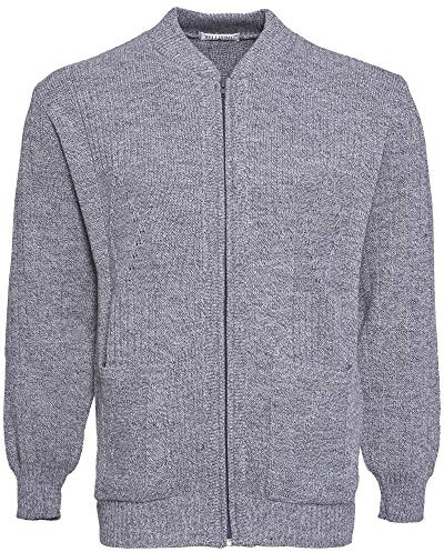 Mens Knitted Cardigan Classic Style Cardigans V Neck Zipper Jumper Plain Coloured