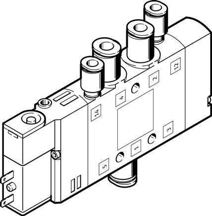 CPE10-M1BH-5LS-QS-6 (196886) Magnetventil Ventilfunktion:5/2 monostabil Betätigungsart:elektrisch