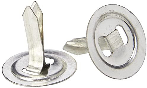 IXL Premier-Grip Flachkopfklammern mit Unterlegscheiben verzinntes Stahlblech 19 mm 200 Stück