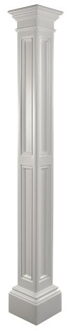 Mayne Liberty Lamp Post - White - 9.5in L x 9.5in W x 72in H - Fade Resistant - Polyethylene Lamp Post (5838-W) Decorative Sleeve ONLY