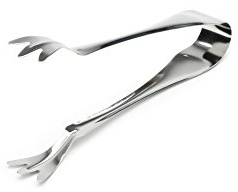 Fox Run Silver Ice Tongs, 1 x 2.25 x 6.5 inches, Metallic
