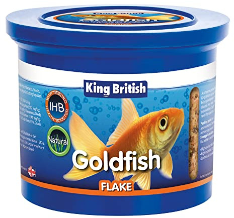 King British | Goldfish Flake With Immuno Health Booster | Complete Food for Coldwater Fish | Helps Prevent Infection and Disease | Includes Essential Vitamins | 200g