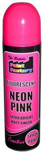 1 x Pink Fluorescent Neon Spray Paint Matt DIY Interior Exterior Bright Colour Aerosol