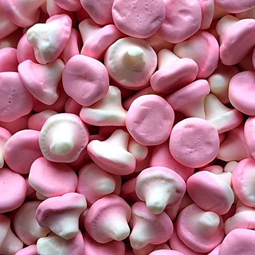 Malaco Skumkantarell, Pink Strawberry Mushroom Foam - Scandinavian Sweets. Full Tub. 938grams