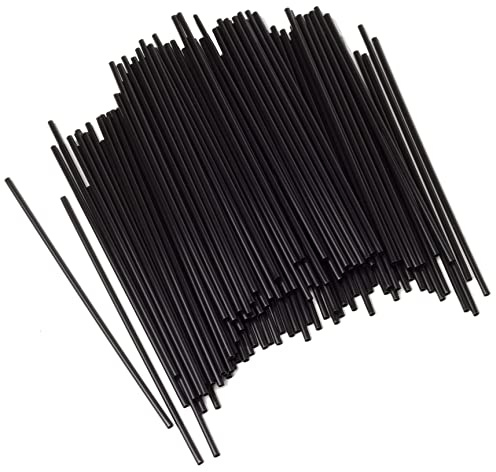 Chef Craft 5 Inch Coffee Stirrer Straws-Set of 150, Pack of 1, black