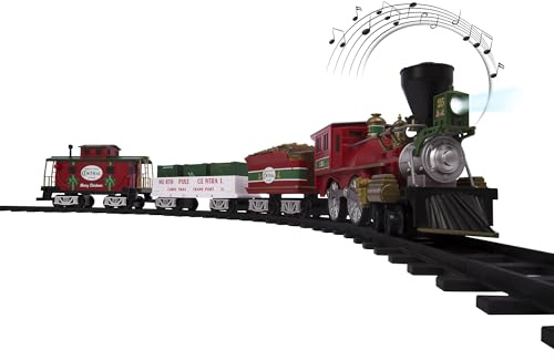 Lionel North Pole Central Ready-to-Play Freight Set, Battery-powered Model Train Set with Remote