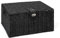 ARPAN Large Resin Woven Storage Basket Box With Lid & Lock - Black