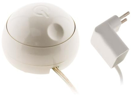 Zenitech - Variateur d'Intensité Lumineuse Universel - Modèle Prise Gigogne 6A - Câble Transparent H03VVH-2F - Compatible LED 5-100W - Installation Facile - 10 cm - Blanc