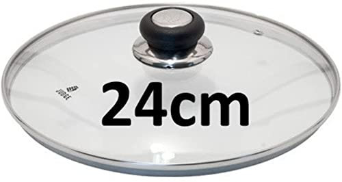 Judge Vista Spare Saucepan Lid, Replacement Glass Lid for most 24cm Pans, Oven Safe, Dishwasher Safe