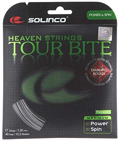 Solinco Tour Bite Diamond Rough Tennis String Set-17G-Silver