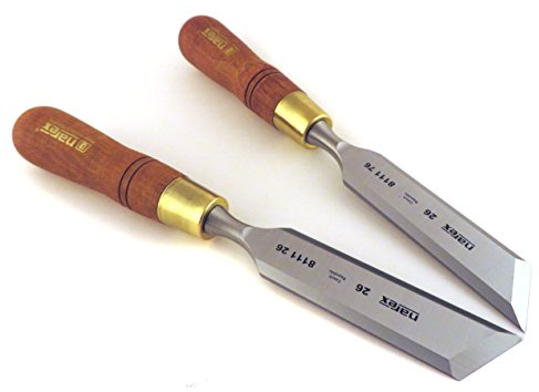 Narex Right & Left 26 mm (1-1/16 Inch) Skew Paring Chisels 81126/811176