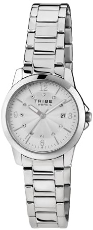Breil, Collezione Classic Elegance, Orologio Donna Solo Tempo in Acciaio, Finitura Lucida, Cassa 28 mm, Quadrante con Perle agli Indici, Pratica Chiusura Diver