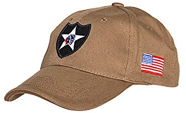 Fostex Garments - Gorra de béisbol militar 2nd Infantry Division Ejército Fanteria Coyote Tan Talla única