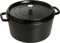 STAUB Gusseisen Bräter/Cocotte, Rund 34 cm, 12,6 L, Aromaregen Funktion für optimale Befeuchtung, Für alle Herdarten inkl. Induktion & Backofen, Schwarz