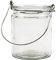 Creativ 55840 Glas Metall Kerze Halter mit Metall Griff Einstellen, 8cm x 10cm, Transparent, 12 Stück