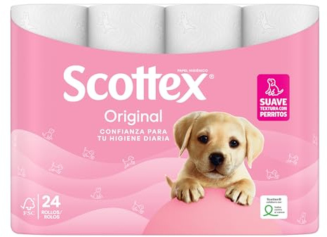 Scottex Original Papel Higiénico, 24 Rollos