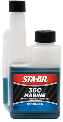 STA-BIL 360 Marine Ethanol Treatment and Fuel Stabilizer - Prevents Corrosion - Helps Clean Fuel System For Improved In-Season Performance - Treats Up To 80 Gallons, 250 ml, Black